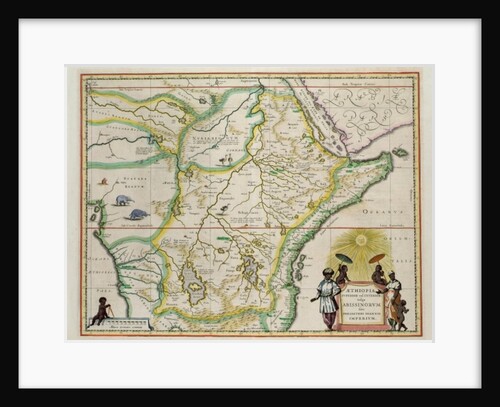 Map of Ethiopia showing five African states, c.1690 possibly after G. Blaeu's 'Grooten Atlas' of 1648-65 by Anonymous