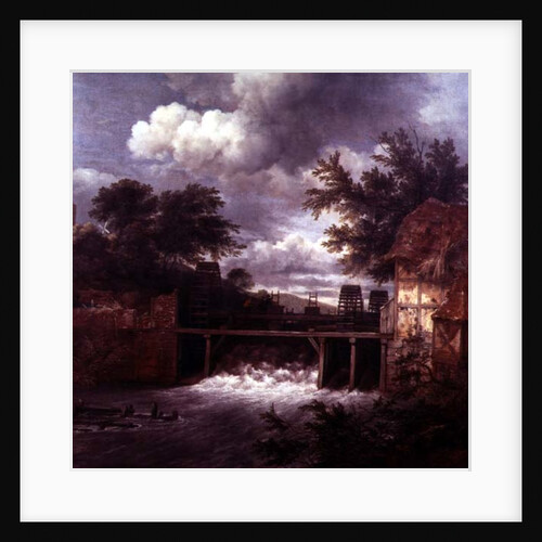 A Watermill by Jacob Isaaksz. or Isaacksz. van Ruisdael