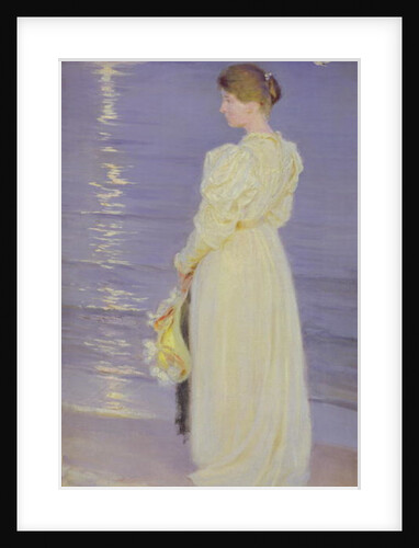 Woman in White on a Beach by Peder Severin Kroyer