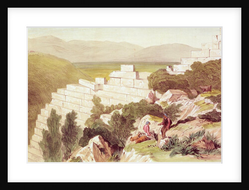 Walls of Ancient Samos, Cephalonia, 19th century by Edward Lear