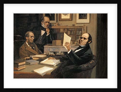 Joseph Hooker, Charles Lyell and Charles Robert Darwin by Evstafieff Evstafieff