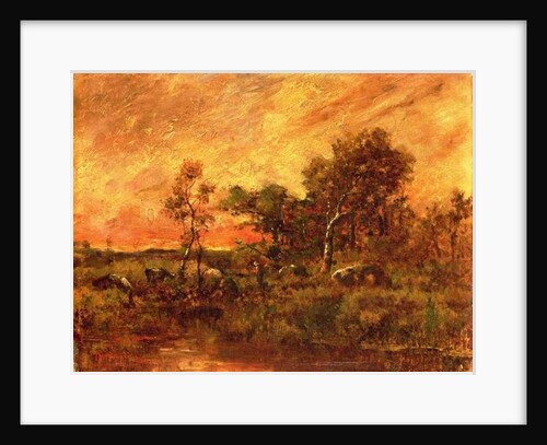 Wooded Landscape with a Faggot Gatherer by Pierre Etienne Theodore Rousseau