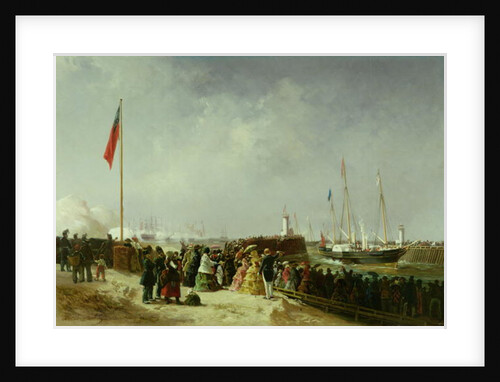 The Departure of the Steam Packet at Boulogne by Louis Bentabole