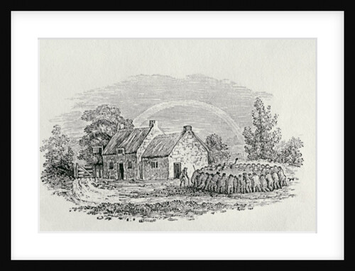 Cockfight Outside an Inn, c.1801 by Thomas Bewick