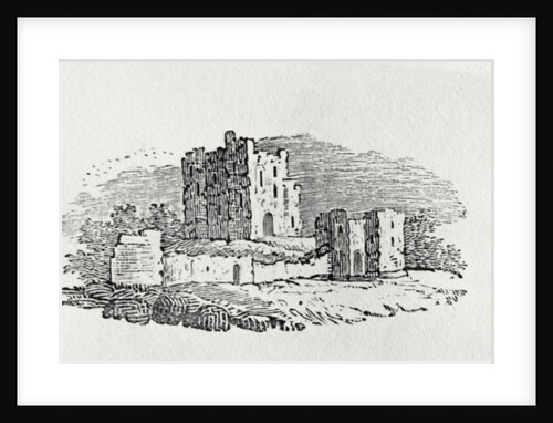 Castle Ruins from 'History of British Birds and Quadrupeds' by Thomas Bewick