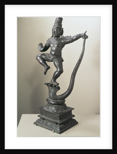 Krishna as a boy subduing the snake Kalilya, Madras, 16th-17th century by Indian School