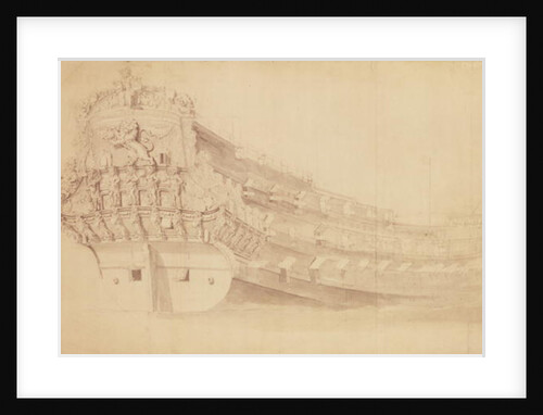 Golden Lion from the Starboard Quarter by Willem van de the Younger Velde