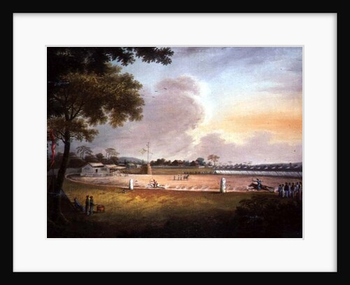 An Equestrian Archery Tournament at a Military Encampment, c.1850 by Qing Dynasty Chinese School