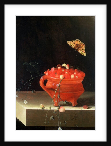 A Pot of Wild Strawberries by Adrian Coorte