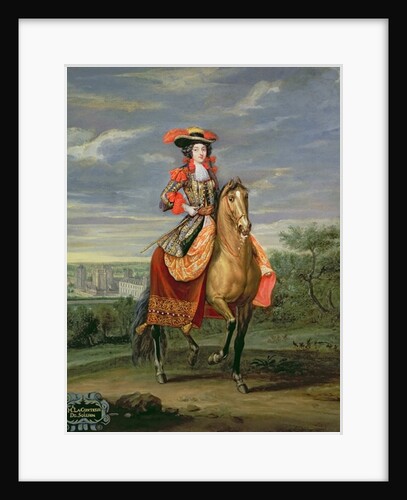 La Comtesse de Soissons Riding with a View of the Chateau de Vincennes by Jean-Baptiste Martin