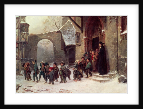 Snow Scene: Children Leaving School, c.1853 by Marc Louis Benjamin Vautier