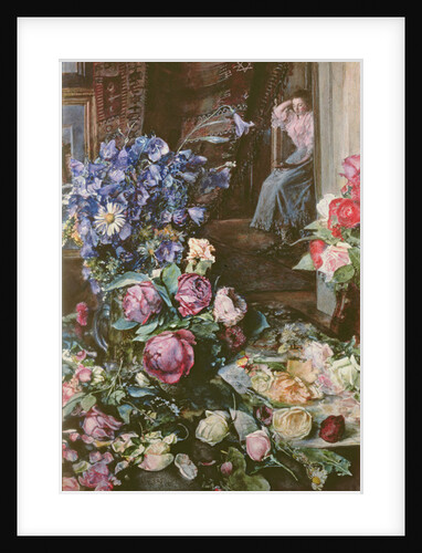 Still Life with Louise Alt in the background by Rudolph von Alt