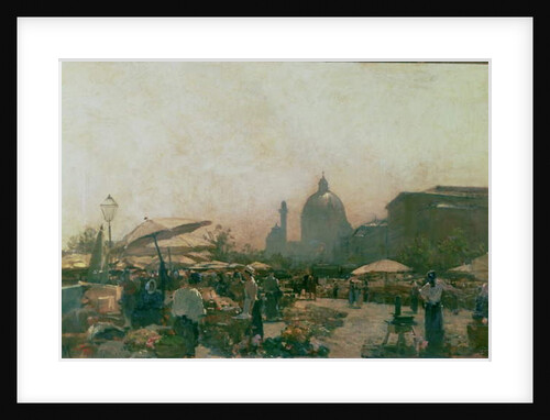 A Market with St. Charles' Church in the Distance, Vienna, c.1894 by Carl Moll