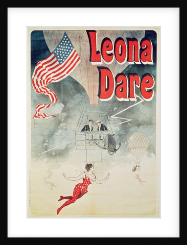 Ballooning: `Leona Dare' poster, 1890 by Jules Cheret