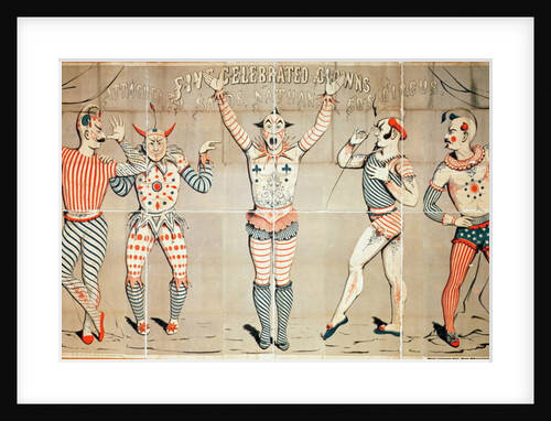 Five Celebrated Clowns Attached to Sands, Nathan & Co.'s Circus, 1856 by Joseph Morse