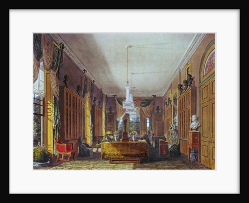 The Queen's Library, Frogmore, Pyne's 'Royal Residences', 1818 by William Henry Pyne