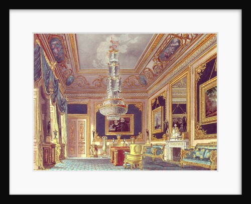 The Blue Velvet Room, Carlton House from Pyne's 'Royal Residences', 1818 by William Henry Pyne