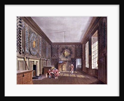 The Guard Chamber, St. James' Palace from Pyne's 'Royal Residences', 1818 by William Henry Pyne