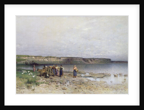 Lake Balaton with the Shore of Akarattya by Geza Meszoly