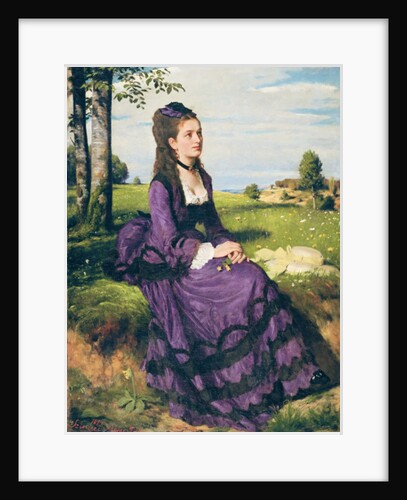 Woman in Violet, 1874 by Pal Szinyei Merse