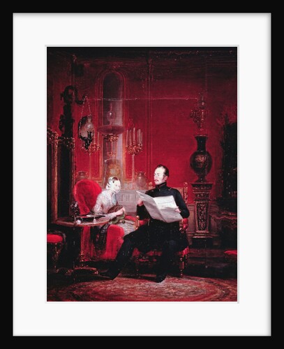 Tsarevich Alexander and his wife Maria Alexandrovna, 1845 by School Russian