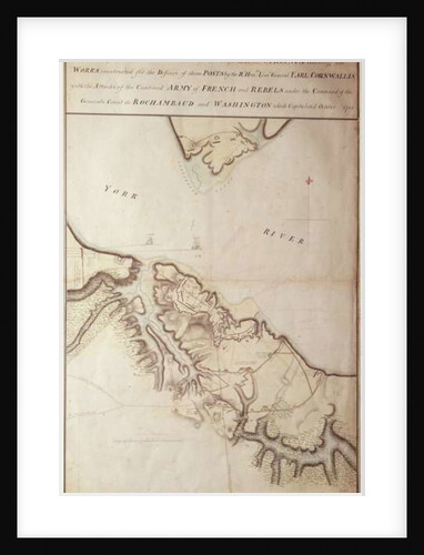 British map of the Siege of Yorktown, 1781 by John Hills
