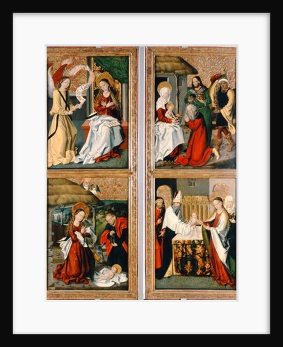The Annunciation, the Birth of Christ, the Adoration of the Magi and the Presentation in the Temple from the Szepeshely Altarpiece, 1480-90 by Hungarian School