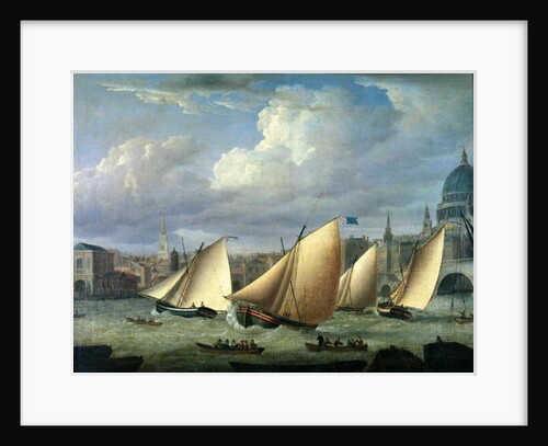 Yachts of the Cumberland Fleet starting at Blackfriars, London by English School