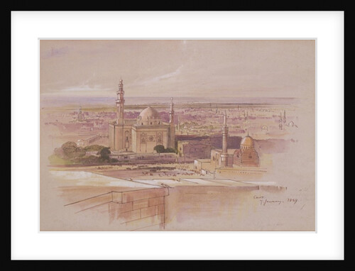 Agra Mosque, Cairo, 1849 by Edward Lear