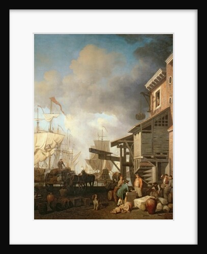 A Thames Wharf, c.1757 by Samuel Scott