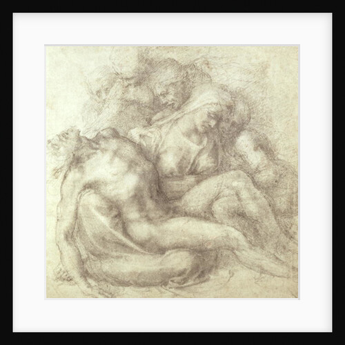 Figures Study for the Lamentation Over the Dead Christ, 1530 by Michelangelo Buonarroti