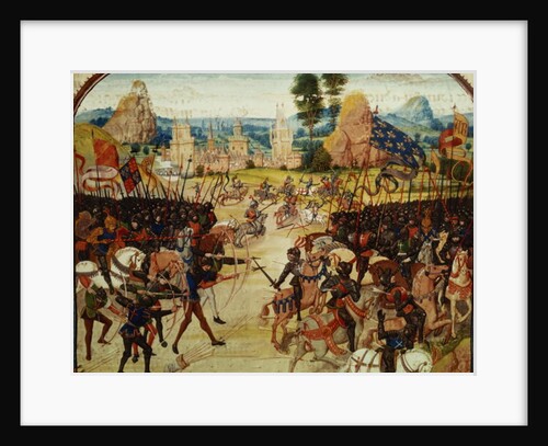 Fr 2643 f.207 Battle of Poitiers, 1356, from Froissart's Chronicle by French School