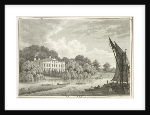 Country House with Lake and Boats by Walter Williams