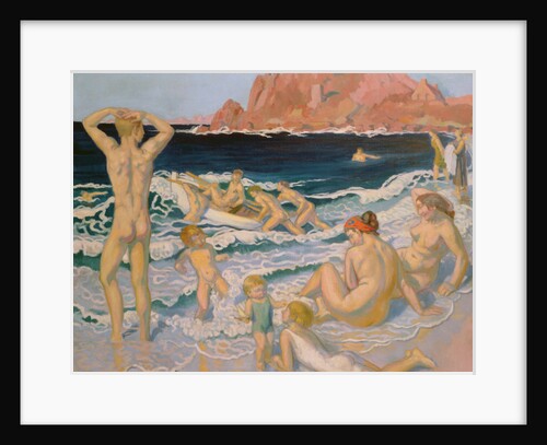 Beach Scene with a Boat by Maurice Denis
