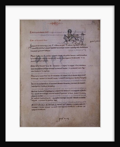 Ms 1175 f.92 St. Martin cutting his cloak by School French