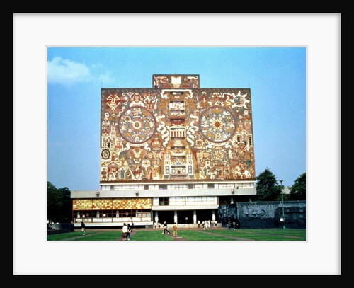 Wall mosaic on the facade of the Central Library by Anonymous