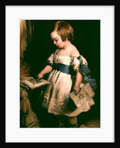 Child with a drawing by Edwin Landseer