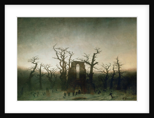 Abbey among oak trees, 1809-10 by Caspar David Friedrich