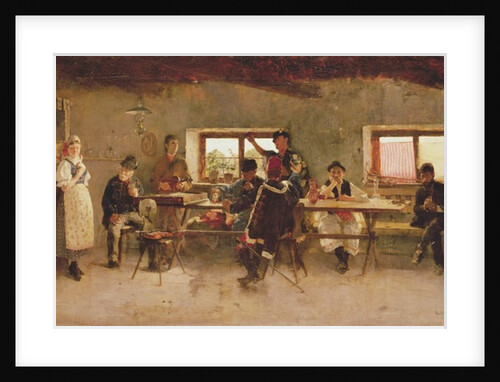 Revellers in a Pub, 1888 by Simon Hollosy
