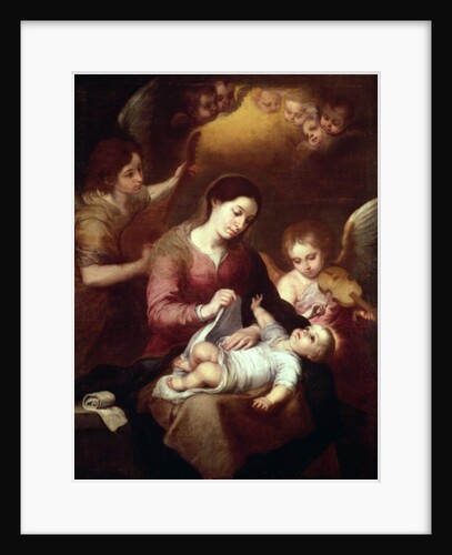 Madonna Wrapping the Christ Child in Swaddling Robes by Bartolome Esteban Murillo