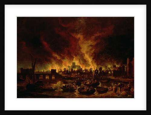 The Great Fire of London in 1666 by Lieve Verschuier