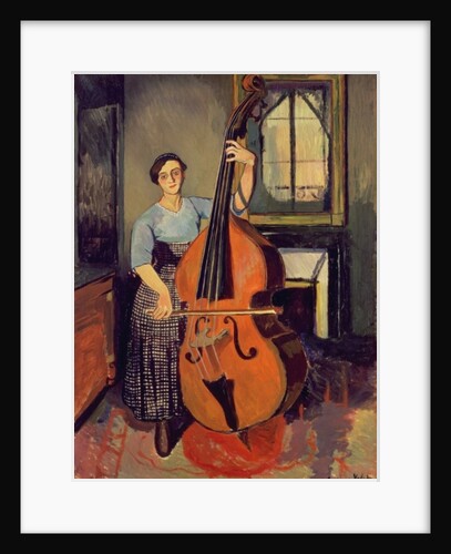 Woman with a Double Bass, 1908 by Marie Clementine (1865-1938) Valadon