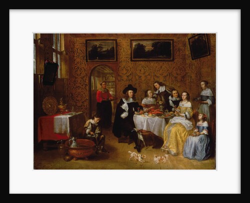 A Noble Family Dining by Gillis van Tilborgh