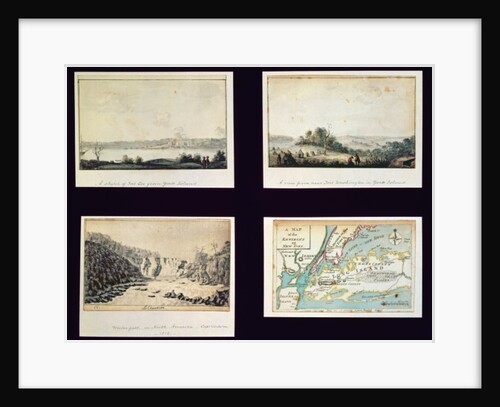 North American Scenes and a map of New York, c.1772 by Conleton