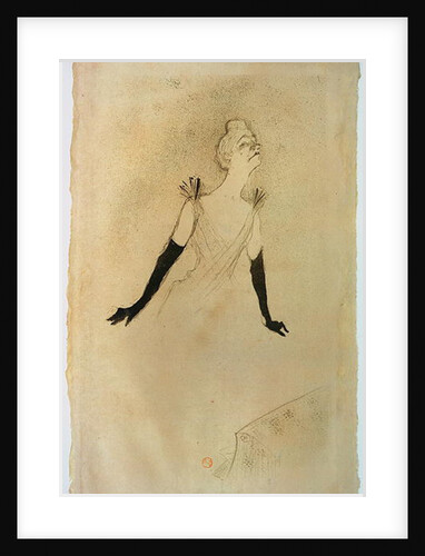 Yvette Guilbert, 1894 by Henri de Toulouse-Lautrec