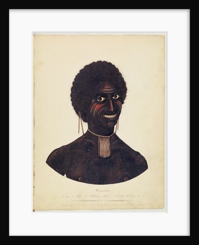 Wambela, wife of Cobbawn Wogi, native chief of Port Stephen, NSW, 1820 by Richard Browne