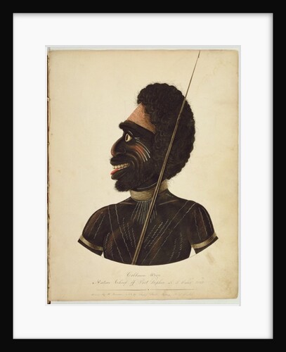 Cobbawn Wogi, native chief of Port Stephen, NSW, 1820 by Richard Browne