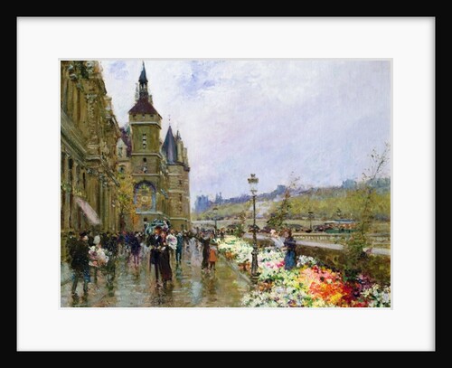 Flower Sellers by the Seine by Georges Stein