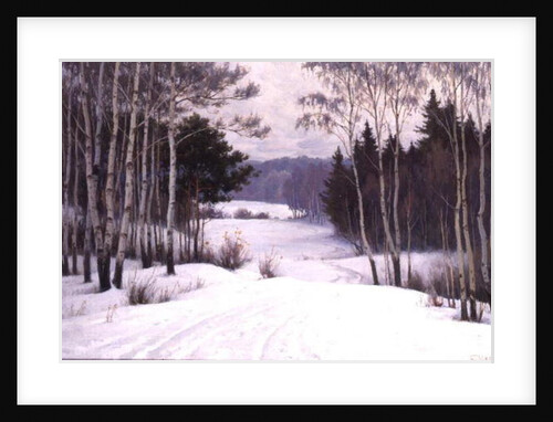 Woodland Trail in Winter by Boris Walentinowitsch Scherkow