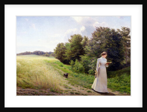 Lady in White Reading by Emilie Caroline Mundt